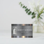 Carte De Visite Acier Diamant Plaqué Skyscraper (Debout devant)