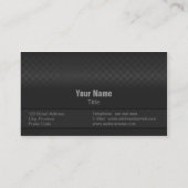 Carte De Visite Acier du carbone fin moderne et minimal (Dos)