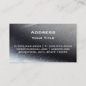 Carte De Visite Acier gris élégant Automotive Professionnel (Dos)