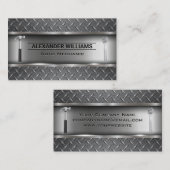 Carte De Visite Acier industriel métallique | Marteau | Clé (Devant / Derrière)