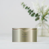 Carte De Visite Acier inox argent Faux (Debout devant)