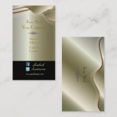 Carte De Visite Acier inox argent Faux (Devant / Derrière)