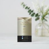 Carte De Visite Acier inox argent Faux (Debout devant)