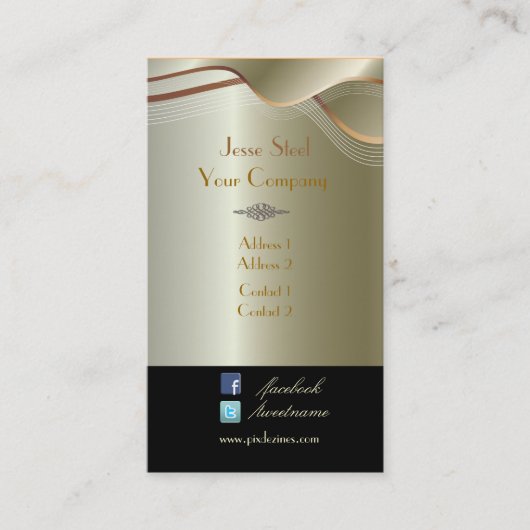 Carte De Visite Acier inox argent Faux (Devant)