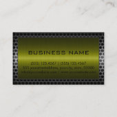 Carte De Visite Acier inoxydable d'olive Bordure métallique modern (Dos)