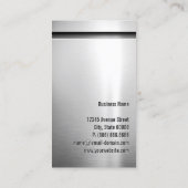 Carte De Visite Acier inoxydable en aluminium platine (Dos)