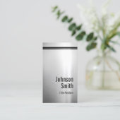 Carte De Visite Acier inoxydable en aluminium platine (Debout devant)