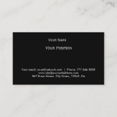 Carte De Visite Acier inoxydable en métal clair (Dos)