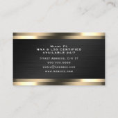 Carte De Visite Acier inoxydable métal fausse texture or  (Dos)