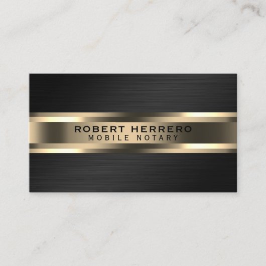 Carte De Visite Acier inoxydable métal fausse texture or  (Devant)