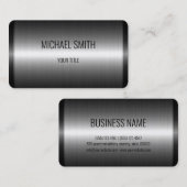 Carte De Visite Acier inoxydable Revêtement métallique #8 (Devant / Derrière)