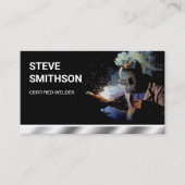 Carte De Visite Acier Métal OEuvres Soudure Soudeur (Devant)