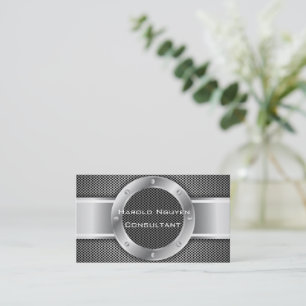 Carte De Visite Acier métallique à maille industrielle