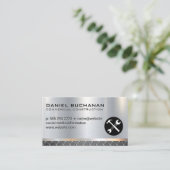 Carte De Visite Acier | Métallique | Armature de marteau (Debout devant)