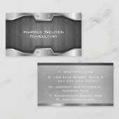 Carte De Visite Acier métallique industriel inoxydable (Devant / Derrière)