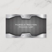 Carte De Visite Acier métallique industriel inoxydable (Devant)