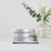 Carte De Visite Acier | Metallique | Logo d'exploration (Debout devant)