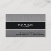 Carte De Visite Acier noir exécutif de brosse (Devant)