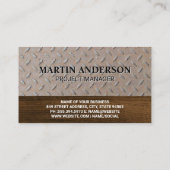 Carte De Visite Acier pour camion de vidange et excavateur (Dos)