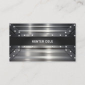 Carte De Visite Acier Rivalisé Industriel (Devant)