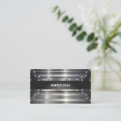 Carte De Visite Acier Riveté Industriel (Debout devant)