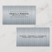 Carte De Visite Acier | Rivets Arrière - plans métalliques (Devant / Derrière)