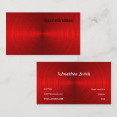 Carte De Visite Acier rouge (Devant / Derrière)