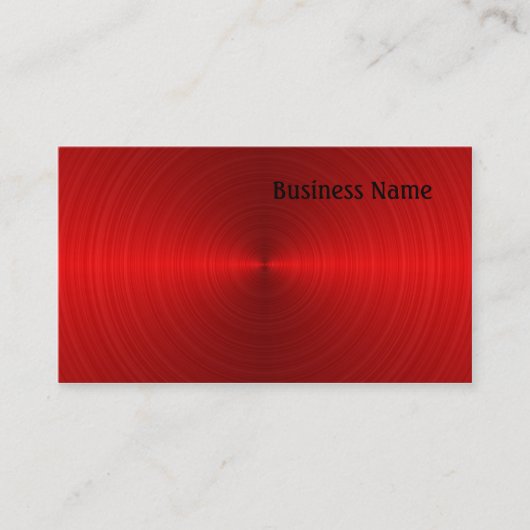 Carte De Visite Acier rouge (Devant)