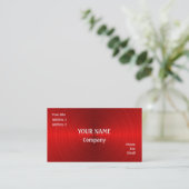 Carte De Visite Acier rouge balayé (Debout devant)