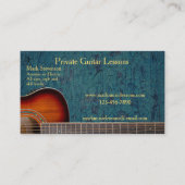 Carte De Visite Acoustic | Electric Guitar Instructor (Devant)