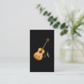 Carte De Visite Acoustic Guitar Player Musical Notes Musicien d'ar (Debout devant)