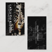 Carte de visite acoustique de mandoline vintage (Devant / Derrière)