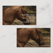 Carte De Visite Acres de chaussure de cheval occidentales (Devant / Derrière)