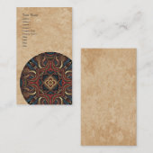 Carte de visite acrylique de verticale de mandala (Devant / Derrière)