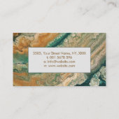 Carte De Visite Acrylique pour le littoral d'Emeraude abstraitB (Dos)