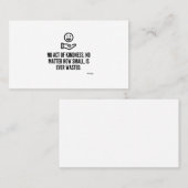 Carte De Visite Acte de gentillesse (Devant / Derrière)