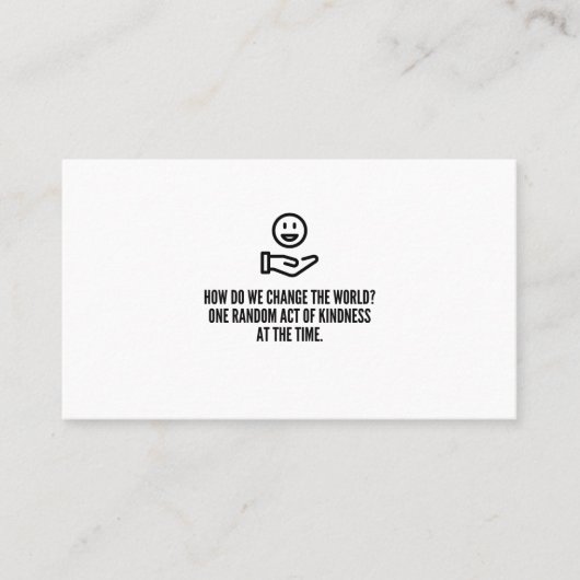 Carte De Visite Acte de gentillesse aléatoire (Devant)