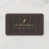 Carte De Visite Acte Notarié Mobile Moderne Quill Espresso (Devant)