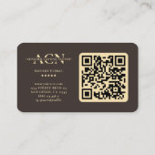 Carte De Visite Acte Notarié Mobile Moderne Quill Espresso (Dos)