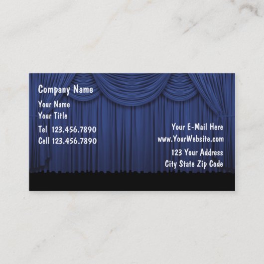 Carte De Visite Acteur Animateur (Devant)
