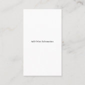 Carte De Visite Acteur Chanteur noir et blanc photo verticale (Dos)