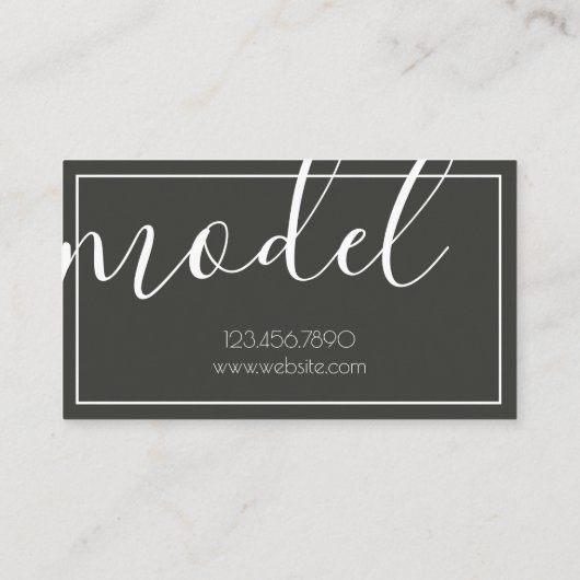 Carte de visite Acteur de modèle (Dos)