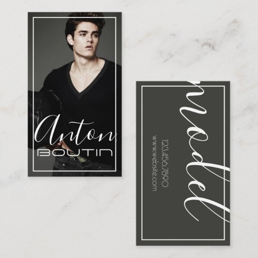 Carte de visite Acteur de modèle (Devant / Derrière)