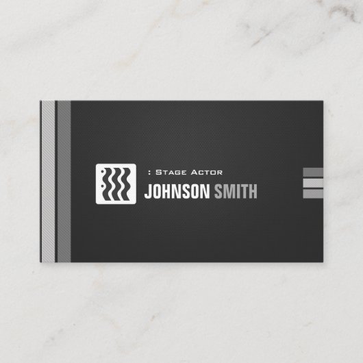 Carte De Visite Acteur de scène - Noir urbain blanc (Devant)