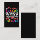 Carte De Visite Acteur du théâtre musical Broadway Singer (Devant / Derrière)