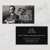 Carte De Visite Acteur Modèle Capture d'écran du cinéma (Devant / Derrière)