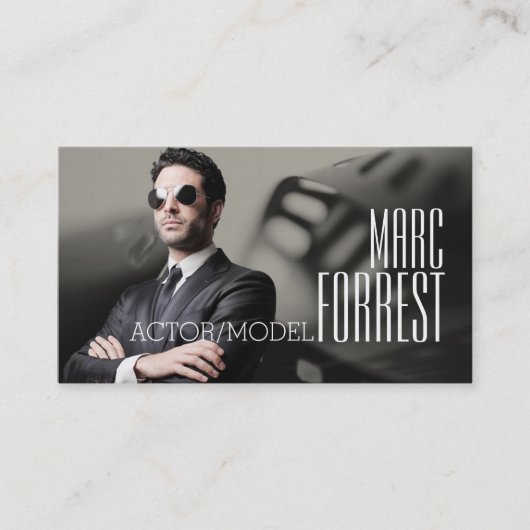 Carte De Visite Acteur Modèle Capture d'écran du cinéma (Devant)