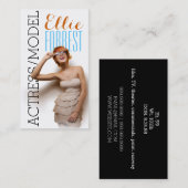 Carte De Visite Acteur Modèle Capture d'écran du cinéma (Devant / Derrière)