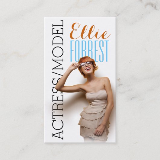 Carte De Visite Acteur Modèle Capture d'écran du cinéma (Devant)