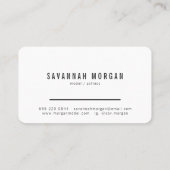 Carte De Visite Acteur modèle danseur photo contemporaine en mode  (Dos)